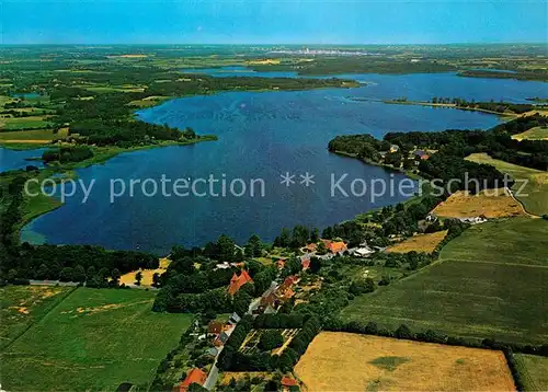 AK / Ansichtskarte Westensee Kirche Badestelle Fliegeraufnahme Kat. Westensee