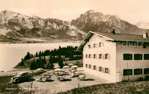 AK / Ansichtskarte Rosshaupten Forggensee Gasthof Schwarzenbach Kat. Rosshaupten