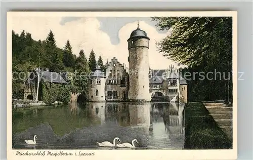 AK / Ansichtskarte Mespelbrunn Maerchenschloss Kat. Mespelbrunn