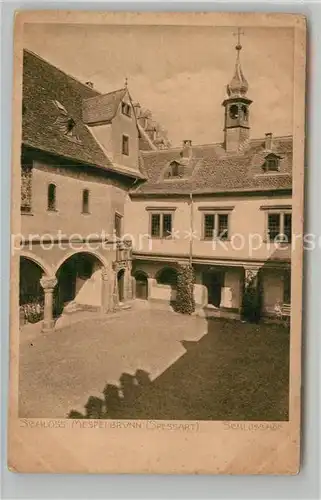 AK / Ansichtskarte Mespelbrunn Schlosshof Kat. Mespelbrunn