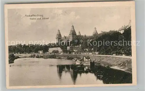 AK / Ansichtskarte Aschaffenburg Main Hafen Schloss Kat. Aschaffenburg