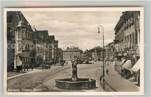 AK / Ansichtskarte Bayreuth Unterer Markt Kat. Bayreuth