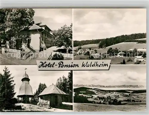 AK / Ansichtskarte Herrischwand Hotel Pension Waldheim Gugelturm mit Gedaechtnisskapelle Kat. Herrischried