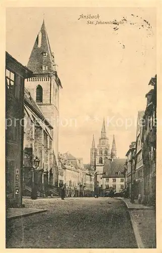 AK / Ansichtskarte Ansbach Mittelfranken Johanniskirche Kat. Ansbach