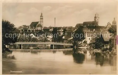 AK / Ansichtskarte Donauwoerth Teilansicht Bruecke Kat. Donauwoerth