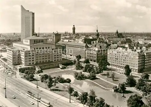 AK / Ansichtskarte Leipzig Blick zur Oper mit Hochhaus Karl Marx Universitaet Kat. Leipzig