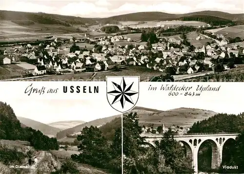 AK / Ansichtskarte Usseln Panorama Waldecker Upland Viadukt Diemeltal Kat. Willingen (Upland)