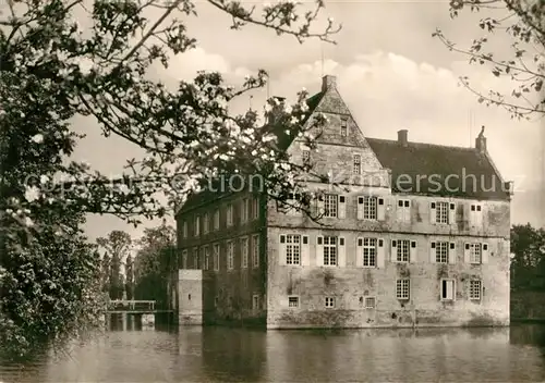 AK / Ansichtskarte Muenster Westfalen Burg Huelshoff Wasserschloss Geburtsstaette der Dichterin Annette Droste zu Huelshoff Kat. Muenster