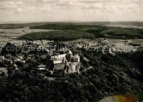 AK / Ansichtskarte Waldeck Edersee Schloss Fliegeraufnahme