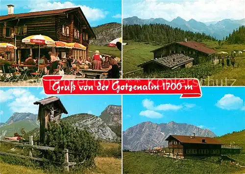 AK / Ansichtskarte Schoenau Koenigssee Berggaststaette Gotzenalm Wegekreuz Berchtesgadener Alpen Kat. Schoenau a.Koenigssee