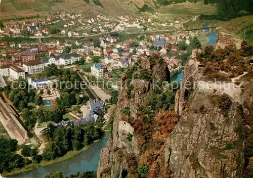 AK / Ansichtskarte Bad Muenster Stein Ebernburg Fliegeraufnahme / Bad Muenster am Stein-Ebernburg /Bad Kreuznach LKR