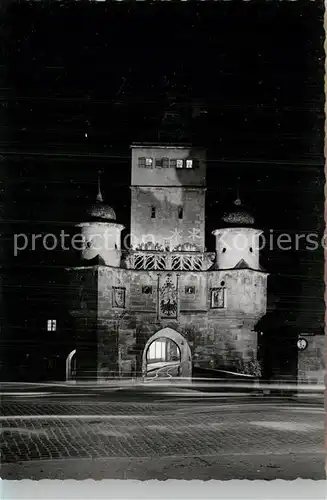 AK / Ansichtskarte Weissenburg Bayern Ellinger Tor bei Nacht Kat. Weissenburg i.Bay.