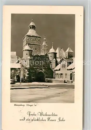 AK / Ansichtskarte Weissenburg Bayern Ellinger Tor  Kat. Weissenburg i.Bay.