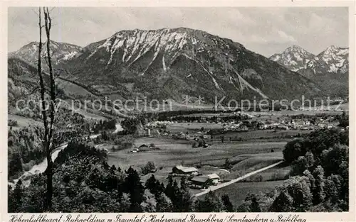 AK / Ansichtskarte Ruhpolding Trauntal Rauschberg Sonntagshorn und Reiffelberg Kat. Ruhpolding