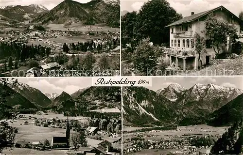 AK / Ansichtskarte Ruhpolding Alpengasthof Cafe Brandler Alm mit Hochfelln Panorama Kat. Ruhpolding