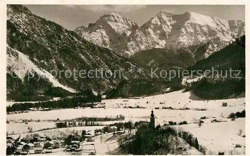 AK / Ansichtskarte Ruhpolding Panorama mit Sonntagshorn und Reiffelberge Kat. Ruhpolding