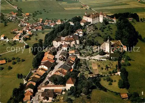 AK / Ansichtskarte Gruyeres FR Fliegeraufnahme Kat. Gruyeres