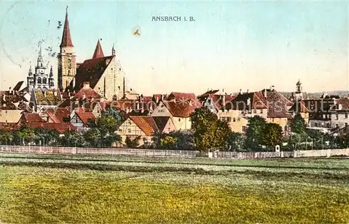 AK / Ansichtskarte Ansbach Mittelfranken Panorama Kat. Ansbach