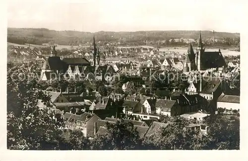 AK / Ansichtskarte Ansbach Mittelfranken Panorama Kat. Ansbach