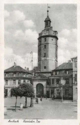 AK / Ansichtskarte Ansbach Mittelfranken Herrieder Tor Kat. Ansbach