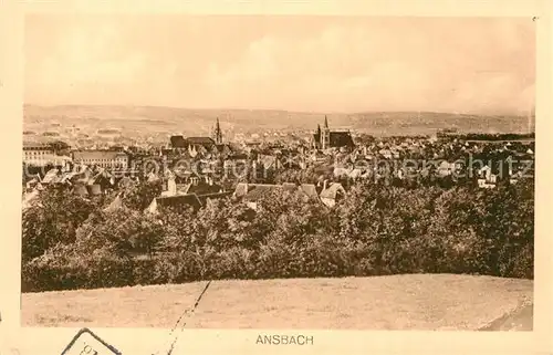 AK / Ansichtskarte Ansbach Mittelfranken Panorama Kat. Ansbach