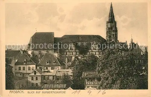 AK / Ansichtskarte Ansbach Mittelfranken Gumbertuskirche Kat. Ansbach