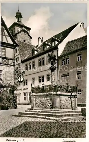 AK / Ansichtskarte Rothenburg Tauber Seelbrunnen Kat. Rothenburg ob der Tauber