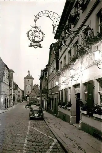 AK / Ansichtskarte Rothenburg Tauber Hotel Hirsch Ploenlein Kat. Rothenburg ob der Tauber