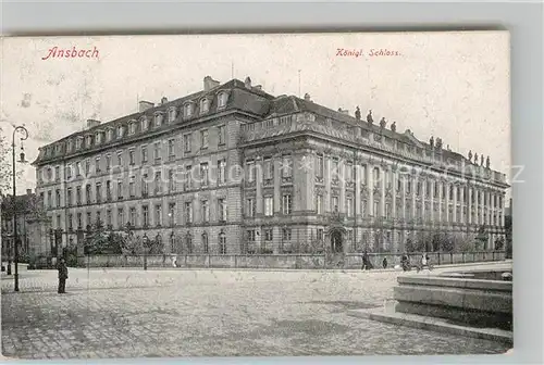 AK / Ansichtskarte Ansbach Mittelfranken Koenigliches Schloss Kat. Ansbach