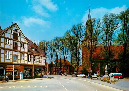 AK / Ansichtskarte Bad Bevensen Hauptstrasse mit Kirche Kat. Bad Bevensen