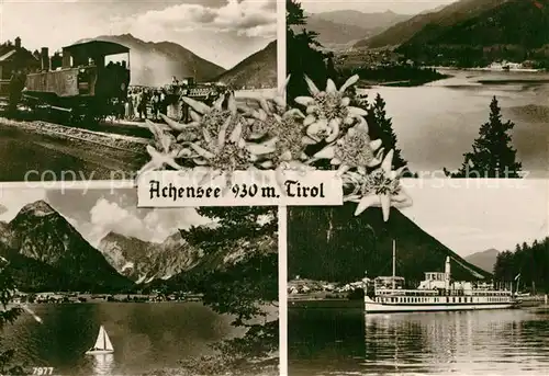 AK / Ansichtskarte Achensee Motorschiff Zahnradbahn Edelweiss  Kat. Eben am Achensee