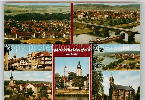 AK / Ansichtskarte Marktheidenfeld Panorama Fachwerkhaus Kirche Kat. Marktheidenfeld