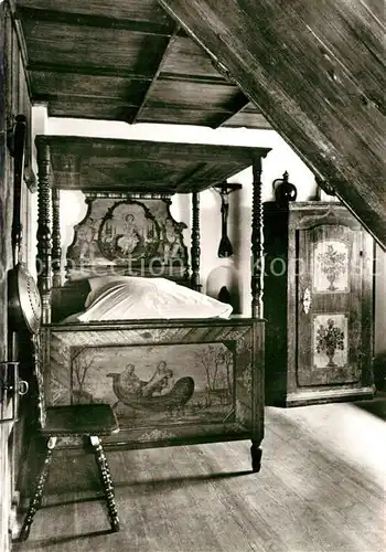 AK / Ansichtskarte Augsburg Fuggerei Altes Schlafzimmer Kat. Augsburg