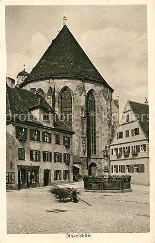 AK / Ansichtskarte Dinkelsbuehl Brunnen Marktplatz Kirche Kat. Dinkelsbuehl