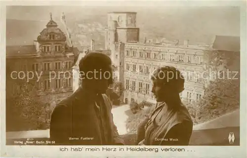 AK / Ansichtskarte Heidelberg Neckar Schloss Werner Fuetterer Dorothea Wieck Kat. Heidelberg