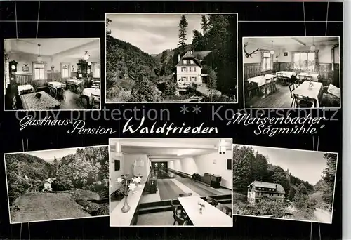 AK / Ansichtskarte Bad Liebenzell Gasthaus Pension Waldfrieden Maisenbacher Saegmuehle Kegelbahn Kat. Bad Liebenzell