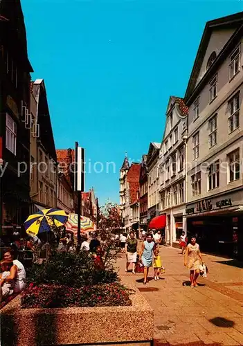 AK / Ansichtskarte Lueneburg Grosse Baeckerstrasse Fussgaengerzone Strassencafes Kat. Lueneburg