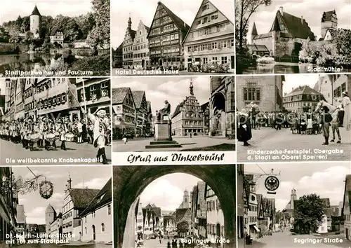 AK / Ansichtskarte Dinkelsbuehl Hotel Deutsches Haus Kinderzeche Festspiel Segringer Strasse  Kat. Dinkelsbuehl