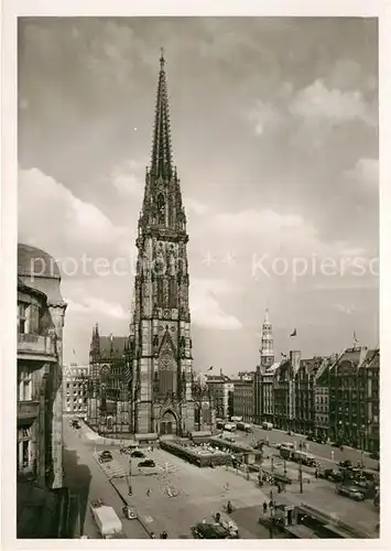 AK / Ansichtskarte Hamburg Nikolaikirche Hopfenmarkt  Kat. Hamburg