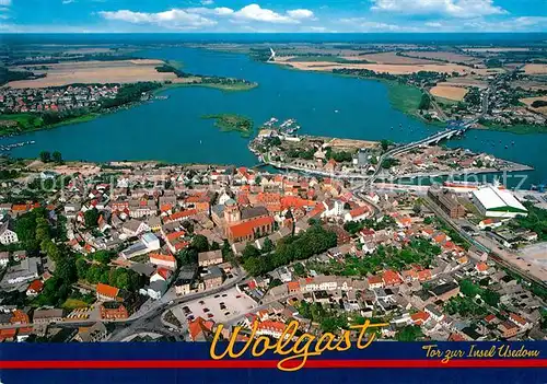 AK / Ansichtskarte Wolgast Mecklenburg Vorpommern Fliegeraufnahme Kat. Wolgast