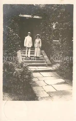 AK / Ansichtskarte Ansbach Mittelfranken Paar auf der Treppe Kat. Ansbach