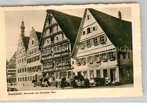 AK / Ansichtskarte Dinkelsbuehl Weinmarkt Deutsches Haus Kat. Dinkelsbuehl