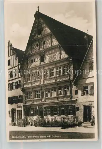 AK / Ansichtskarte Dinkelsbuehl Deutsches Haus Rathaus Kat. Dinkelsbuehl