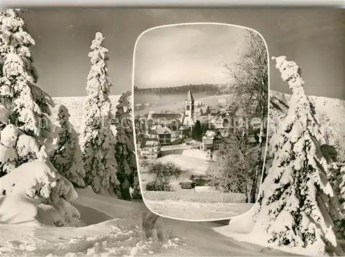 AK / Ansichtskarte Luetzenhardt Winterlandschaft Kirche Kat. Waldachtal