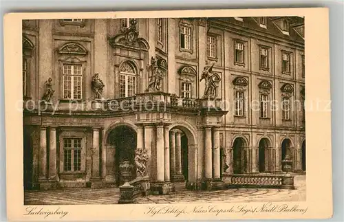 AK / Ansichtskarte Ludwigsburg Wuerttemberg Kgl Schloss Neues Corps de Logis