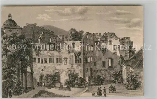 AK / Ansichtskarte Heidelberg Neckar Ruprechtsbau im Heidelberger Schlosshof Kat. Heidelberg