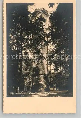 AK / Ansichtskarte Heidelberg Neckar Aussichtsturm Koenigstuhl Kat. Heidelberg