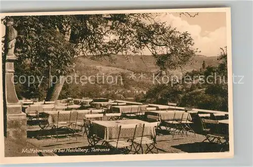 AK / Ansichtskarte Schlierbach Heidelberg Restaurant Wolfsbrunnen Terrasse Kat. Heidelberg