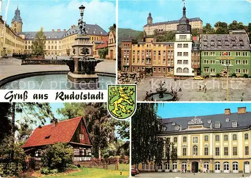 AK / Ansichtskarte Rudolstadt Schloss Heidecksburg Marktplatz Volkskundemuseum Kat. Rudolstadt