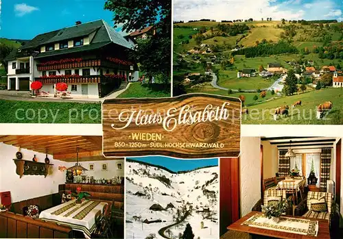 AK / Ansichtskarte Wieden Schwarzwald Haus Elisabeth Kat. Wieden